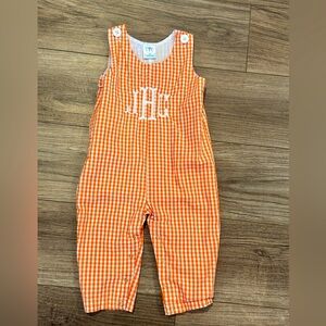Excellent condition Orange Gingham Long Pant Jon Jons 24 Month Initials JCH